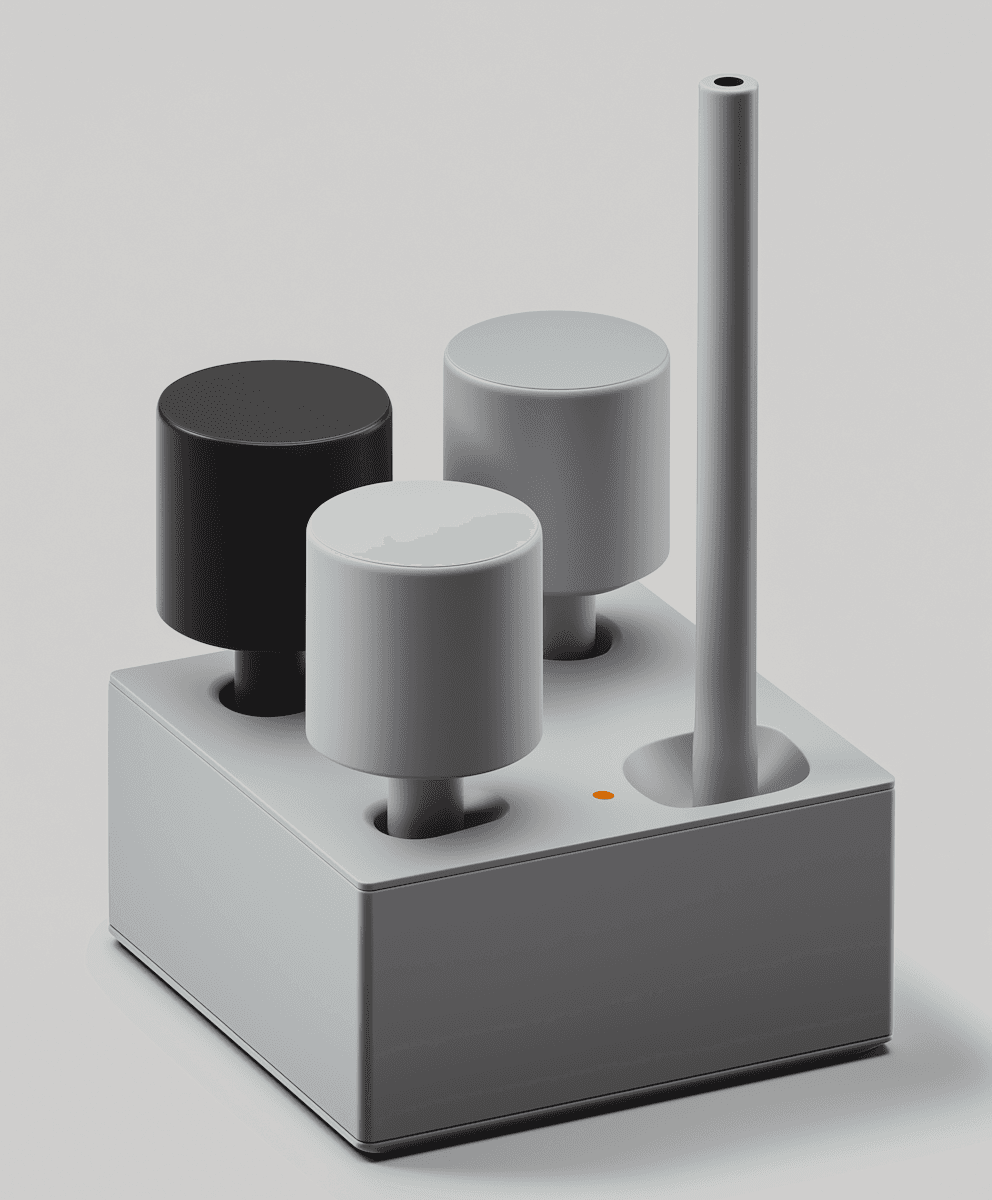 Abstract Object on Gray Background